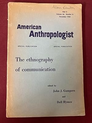 Immagine del venditore per The Ethnography of Communication. venduto da Plurabelle Books Ltd