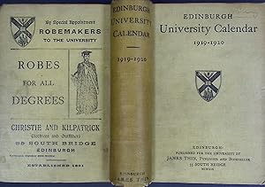 Seller image for The Edinburgh University Calendar. 1919-1920 for sale by Barter Books Ltd