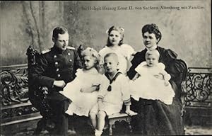 Ansichtskarte / Postkarte Herzog Ernst II. von Sachsen Altenburg mit Familie