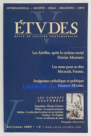 Etudes Revue de culture contemporaine Tome 411 n°3