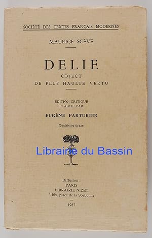 Immagine del venditore per Dlie object de plus haulte vertu venduto da Librairie du Bassin