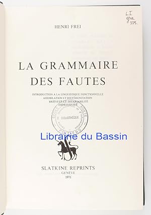 La grammaire des fautes