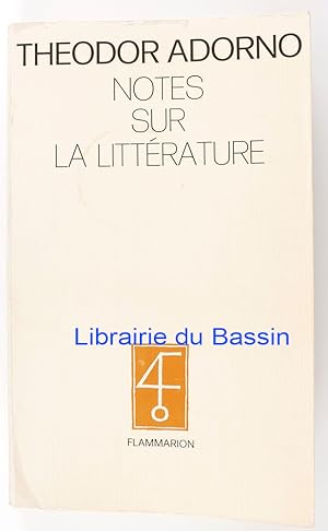 Image du vendeur pour Notes sur la littrature mis en vente par Librairie du Bassin