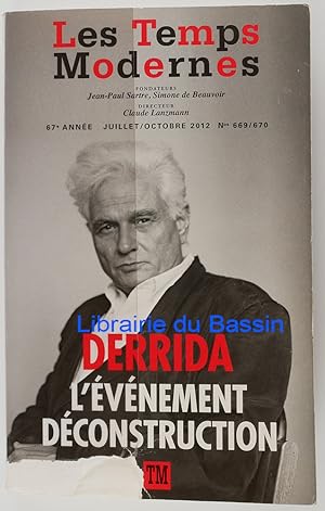 Les Temps Modernes n°669/670 Jacques DerridaL'événement déconstruction