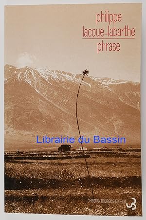 Image du vendeur pour Phrase mis en vente par Librairie du Bassin