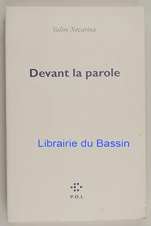 Image du vendeur pour Devant la parole mis en vente par Librairie du Bassin