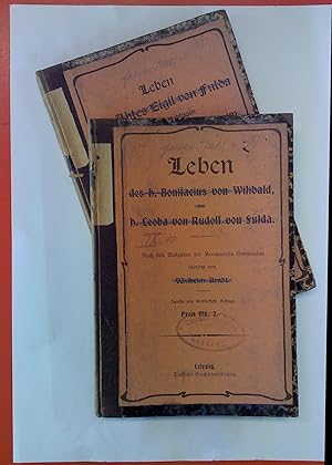 Bild des Verkufers fr Leben des Abtes Eigil von Fulda und der Aebtissin Hathumoda von Gandersheim nebst der Uebertragung des hl. Liborius und des hl. Vitus / Leben des h. Bonifazius von Wilibald, der h. Leoba von Rudolf von Fulda, des Abtes Sturmi von Eigil, des h. Lebuin von Hucbald. Nach den Ausgaben der Monumenta Germaniae. zum Verkauf von biblion2