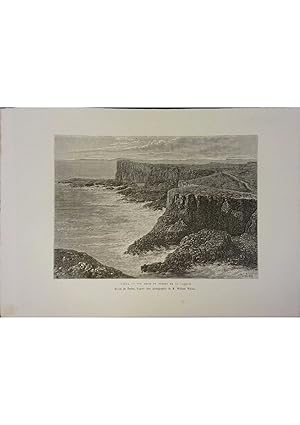 Staffa. Vue prise du sommet de la falaise. Gravure extraite de la Géographie universelle d'Elisée...