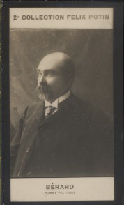 Seller image for Photographie de la collection Flix Potin (4 x 7,5 cm) reprsentant : Alexandre Brard, homme politique. Dbut XXe. Vers 1900. for sale by Librairie Et Ctera (et caetera) - Sophie Rosire