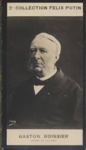 Bild des Verkufers fr Photographie de la collection Flix Potin (4 x 7,5 cm) reprsentant : Gaston Boissier, homme de lettres. Dbut XXe. Vers 1900. zum Verkauf von Librairie Et Ctera (et caetera) - Sophie Rosire