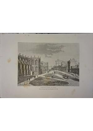 Intérieur du château de Windsor. Gravure extraite de la Géographie universelle d'Elisée Reclus. V...