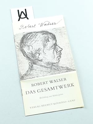 Immagine del venditore per Robert Walser: Das Gesamtwerk. Einladung zur Subskription. [Verlagswerbung]. venduto da Antiquariat Uhlmann