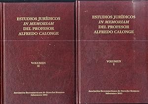 Imagen del vendedor de 2 VOL. ESTUDIOS JURDICOS IN MEMORIAM DEL PROFESOR ALFREDO CALONGE a la venta por Librera Maxtor