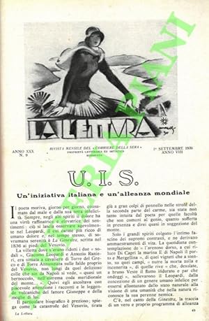 Bild des Verkufers fr U.I.S. Un'iniziativa italiana e un'alleanza mondiale. zum Verkauf von Libreria Piani