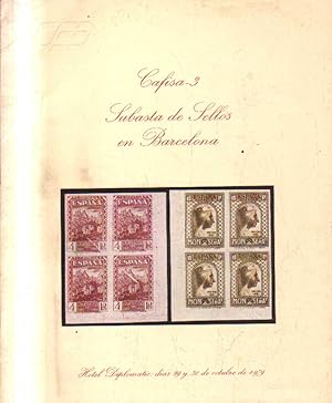 CAFISA-3. SUBASTA DE SELLOS EN BARCELONA. DIAS 29 Y 30 DE OCTUBRE 1979