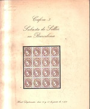CAFISA-3. SUBASTA DE SELLOS EN BARCELONA. DIAS 12 Y 13 DE JUNIO 1979