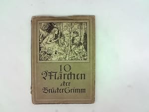 Imagen del vendedor de 10 Mrchen der Brder Grimm. Rotkppchen, Sneewittchen, Hans im Glck, Hnsel und Gretel, Dornrschen, Rumpelstilzchen, Tischlein deck dich, das tapfere Schneiderlein, Frau Holle, Die Bremer Stadtmusikanten. a la venta por Das Buchregal GmbH