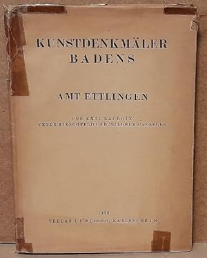 Image du vendeur pour Die Kunstdenkmler des Amtsbezirkes Ettlingen. Kreis Karlsruhe mis en vente par ANTIQUARIAT H. EPPLER