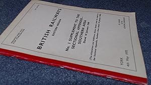 Seller image for British Railways Eastern Region. No 1 Supplement to the Sectional Appendix - Southern Area 18th Jan 1969 for sale by BoundlessBookstore