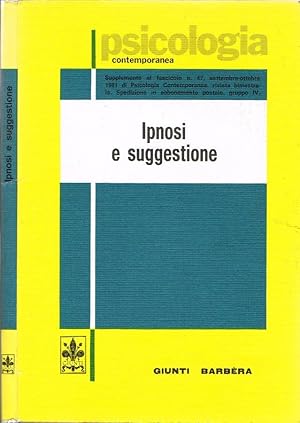Bild des Verkufers fr Ipnosi e suggestione zum Verkauf von Biblioteca di Babele