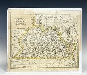 1845 Hand-Colored Map of Virginia