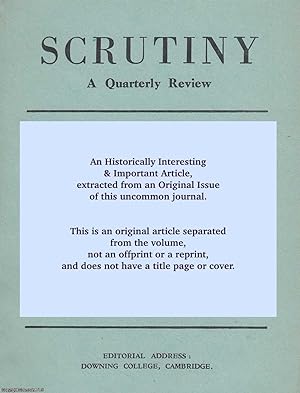 The Discipline of Letters: A Sociological Note. A rare original article from Scrutiny Magazine, 1...