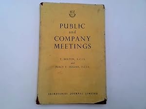 Image du vendeur pour Public and Company Meetings mis en vente par Goldstone Rare Books