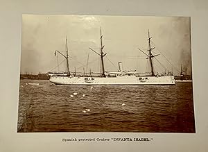 PHOTOGRAPH ALBUM COMPRISING 14 ALBUMEN IMAGES Of TURN-Of-The-CENTURY VESSELS, Including Battle-ships