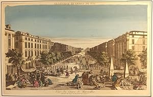 Seller image for Vue du Cours de Marseille dessin pendant la peste de 1720. for sale by Librairie Jeanne Laffitte