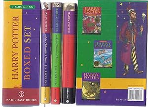 Seller image for THREE BOOKS: Harry Potter: Harry Potter and the Philosopher's Stone ---with -and the Chamber of Secrets ---with -and the Prisoner of Azkaban ---Volumes 1, 2, 3 in a Slipcase ( Box / Boxed / Slipcased Set ) ( Aka Sorcerer's Stone ) for sale by Leonard Shoup