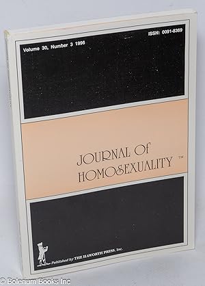 Seller image for Journal of Homosexuality: Vol. 30 No. 3, 1996 for sale by Bolerium Books Inc.