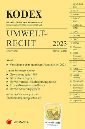 Immagine del venditore per KODEX Umweltrecht 2023 - inkl. App venduto da Studibuch