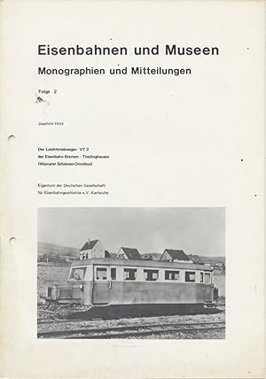 Bild des Verkufers fr Der Leichttriebwagen VT 2 der Eisenbahn Bremen - Thedinghausen (Wismarer Schienen-Omnibus). zum Verkauf von Versandantiquariat  Rainer Wlfel