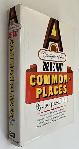 A Critique of the New Commonplaces. Uniform Exégèse Des Nouveaux Lieux Communs. English