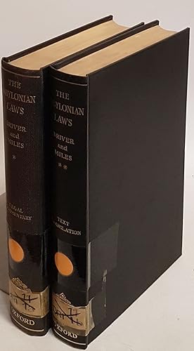 The Babylonian Laws (2 vols./ 2 Bände KOMPLETT) - Vol.I: Legal commentary/ Vol.II: Transliterated...