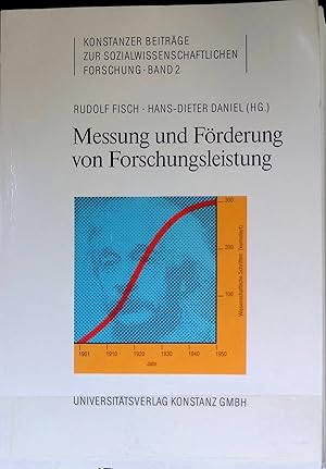 Imagen del vendedor de Messung und Frderung von Forschungsleistung : Person - Team - Institution. Konstanzer Beitrge zur sozialwissenschaftlichen Forschung ; Bd. 2 a la venta por books4less (Versandantiquariat Petra Gros GmbH & Co. KG)