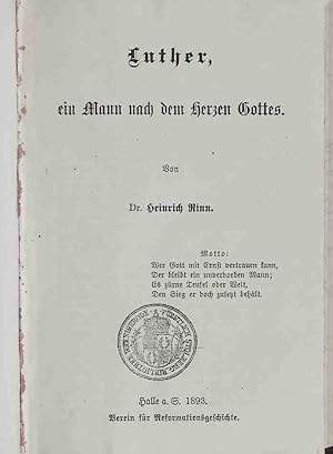 Bild des Verkufers fr Luther, ein Mann nach dem Herzen Gottes. zum Verkauf von books4less (Versandantiquariat Petra Gros GmbH & Co. KG)