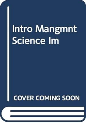 Image du vendeur pour Intro Mangmnt Science Im mis en vente par WeBuyBooks