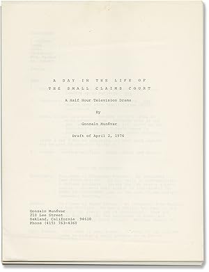 Bild des Verkufers fr A Day in the Life of the Small Claims Court (Original script for an unproduced television series) zum Verkauf von Royal Books, Inc., ABAA