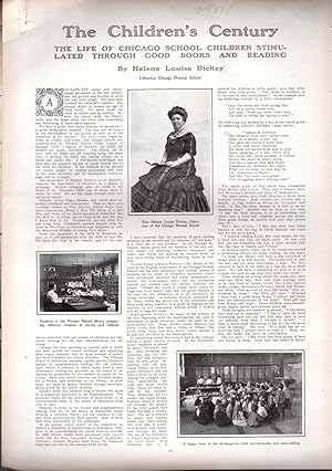 Immagine del venditore per PRINT: "The Children's Century: The Life of Chicago School Children Stimulated Through Good Books and Reading".story and photoengravings from Harper's Weekly, June 5, 1909 venduto da Dorley House Books, Inc.