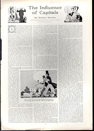 Imagen del vendedor de PRINT: " The Influence of Capitals". Story and Humorous engraving from Harper's Weekly, June 12, 1909 a la venta por Dorley House Books, Inc.