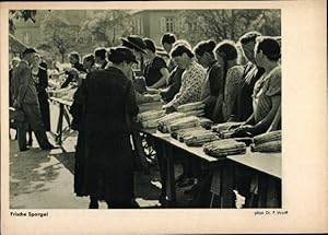 Ansichtskarte / Postkarte Frische Spargel, Marktstand - Photo-Schaja