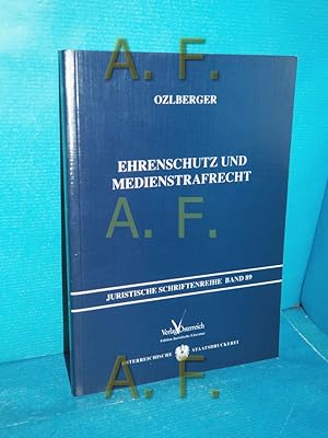 Imagen del vendedor de Ehrenschutz und Medienstrafrecht (Juristische Schriftenreihe Band 89) a la venta por Antiquarische Fundgrube e.U.