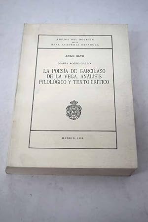 Seller image for La poesa de Garcilaso de la Vega for sale by Alcan Libros