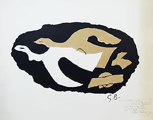 Image du vendeur pour Un oiseau blanc et l autre. Plakat fr eine Ausstellung im Muse d'art moderne, Cret. mis en vente par Antiquariat Martin Barbian & Grund GbR
