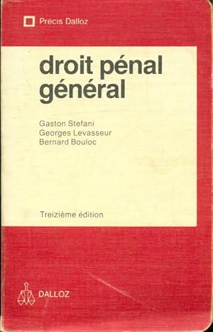 Droit p nal g n ral - Gaston Collectif ; Stefani