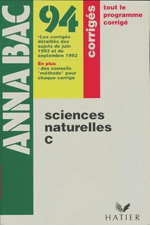 Sciences naturelles C corrigés - Collectif