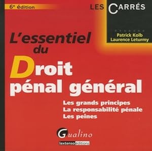 L'essentiel du droit pénal général - Patrick Kolb