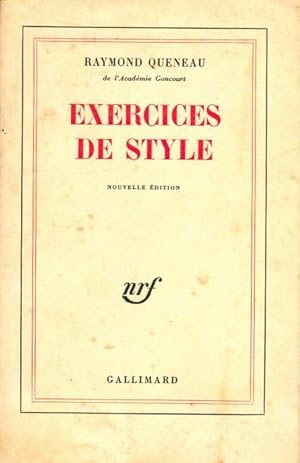 Seller image for Exercices de style - Raymond Queneau for sale by Book Hmisphres