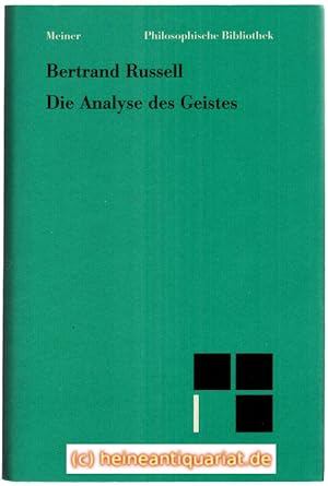 Die Analyse des Geistes. Übersetzt von Kurt Grelling.